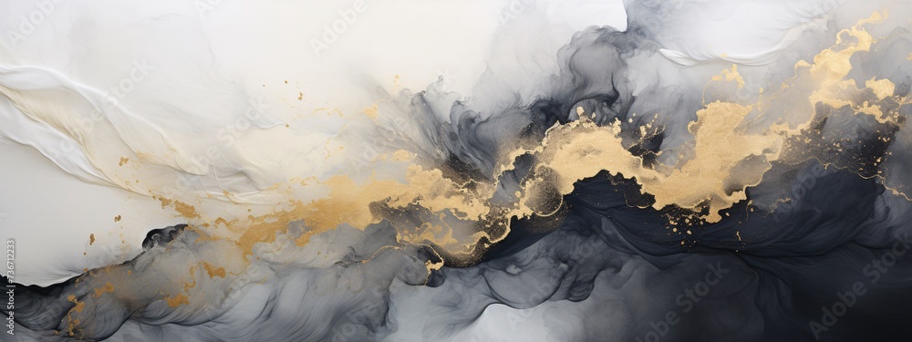 a black and gold smoke