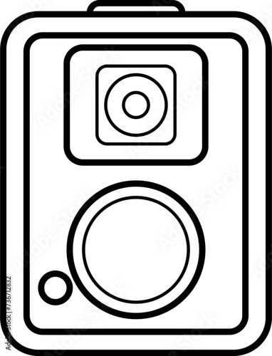 body camera Outline Illustration Vector