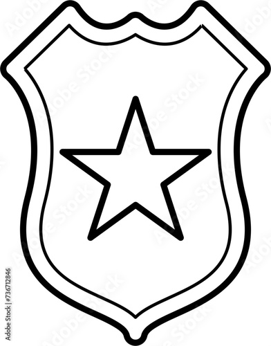 badge Outline Illustration Vector
