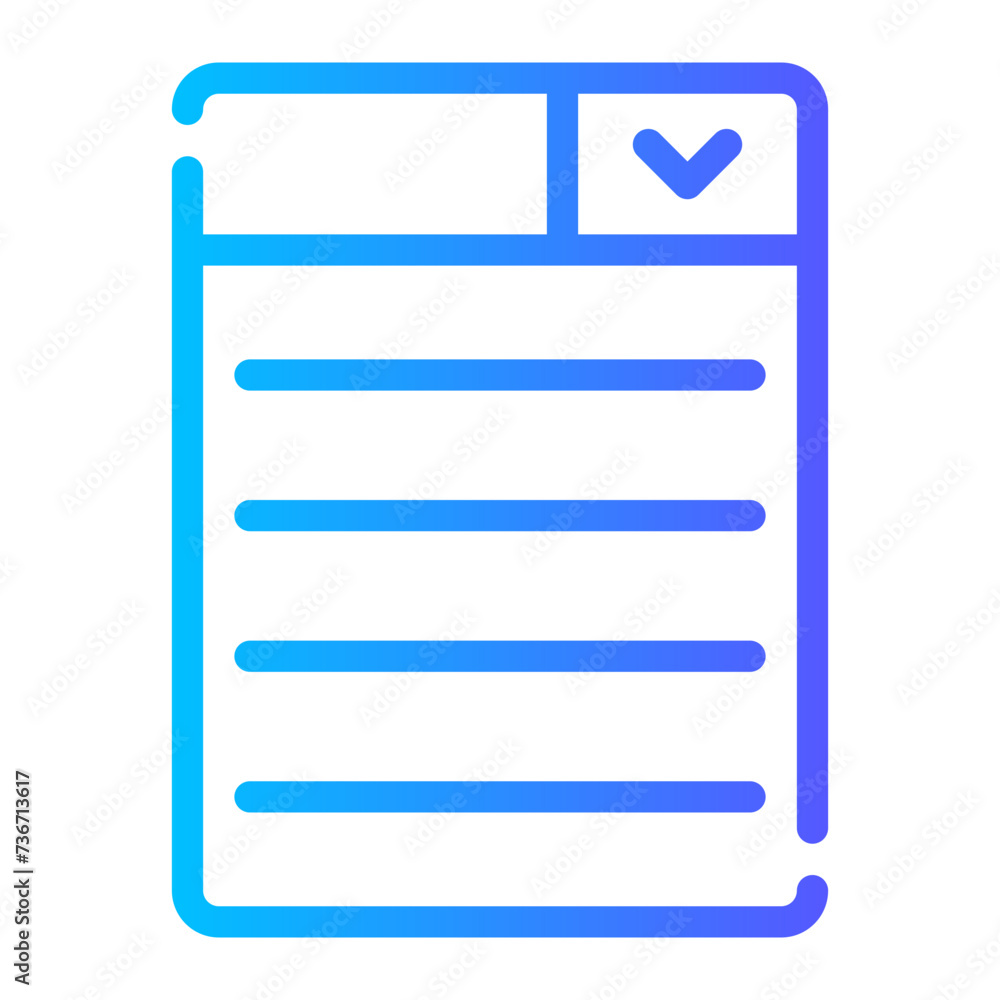 drop down menu gradient icon drop down menu gradient icon