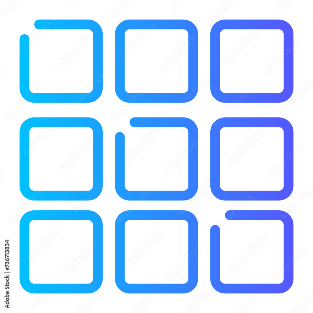 waffle menu gradient icon waffle menu gradient icon