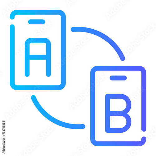 ab testing gradient icon