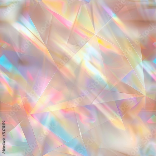 Iridescent rainbow prism light, seamless pattern