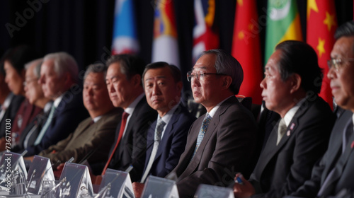 A group of world leaders at a trade summit underlining the heavy political influence on the movement of grain by sea and the potential diplomatic tensions that may arise from photo