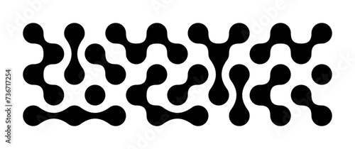 Metaball Connect Dot Set. Vector Circle Shapes. Abstract Geometric Dots. Morphing Blob Elements