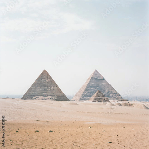 Majestic Egyptian Pyramids on a Clear Day