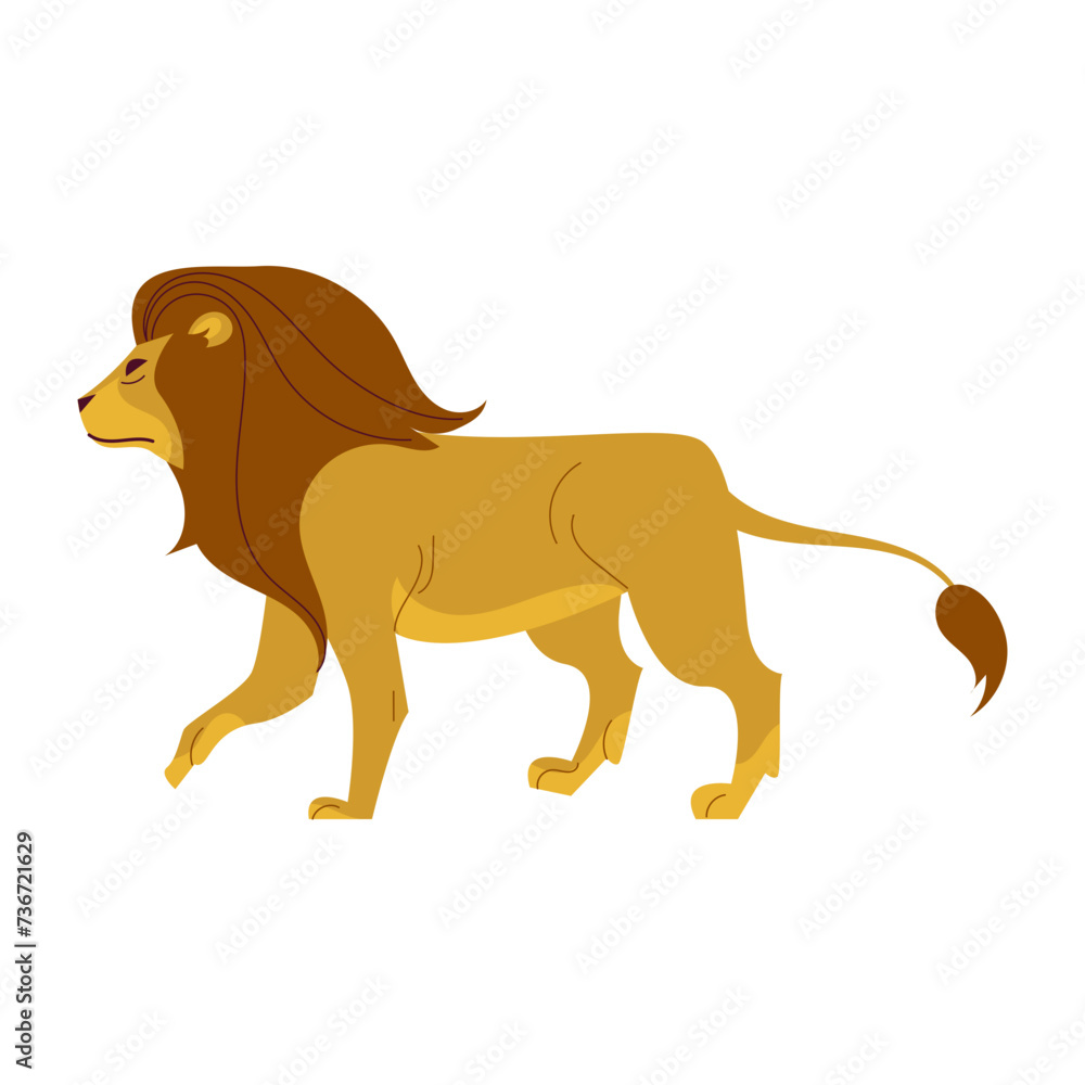 Lion Cartoon Style Illustration Lion Cartoon Style Illustration