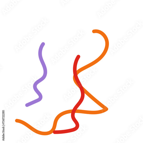 Abstract Squiggly lines vectors