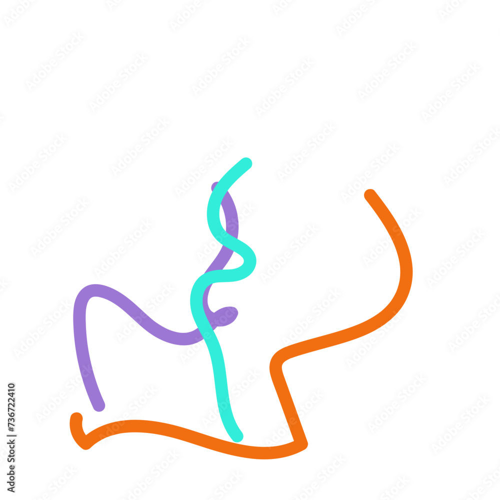 Abstract Squiggly lines vectors Abstract Squiggly lines vectors