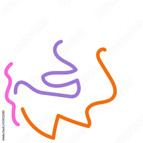 Abstract Squiggly lines vectors © Valourine