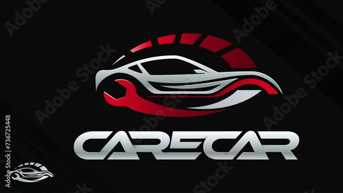 Auto repair logo template design vector illustration.