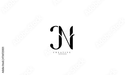 Alphabet letters Initials Monogram logo CN NC C N