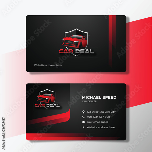 professional car dealer business card
