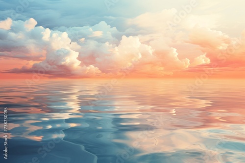 a body of water with clouds in the sky