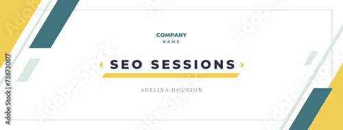 Vector simple geometric seo sessions facebook profile cover