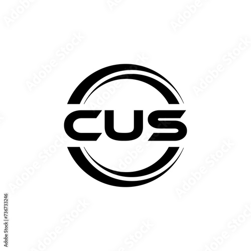 CUS letter logo design with white background in illustrator, vector logo modern alphabet font overlap style. calligraphy designs for logo, Poster, Invitation, etc.