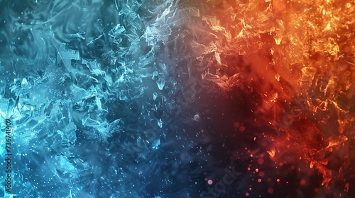 abstract background fire versus ice