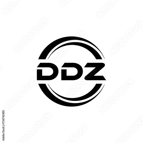 DDZ letter logo design with white background in illustrator, vector logo modern alphabet font overlap style. calligraphy designs for logo, Poster, Invitation, etc.