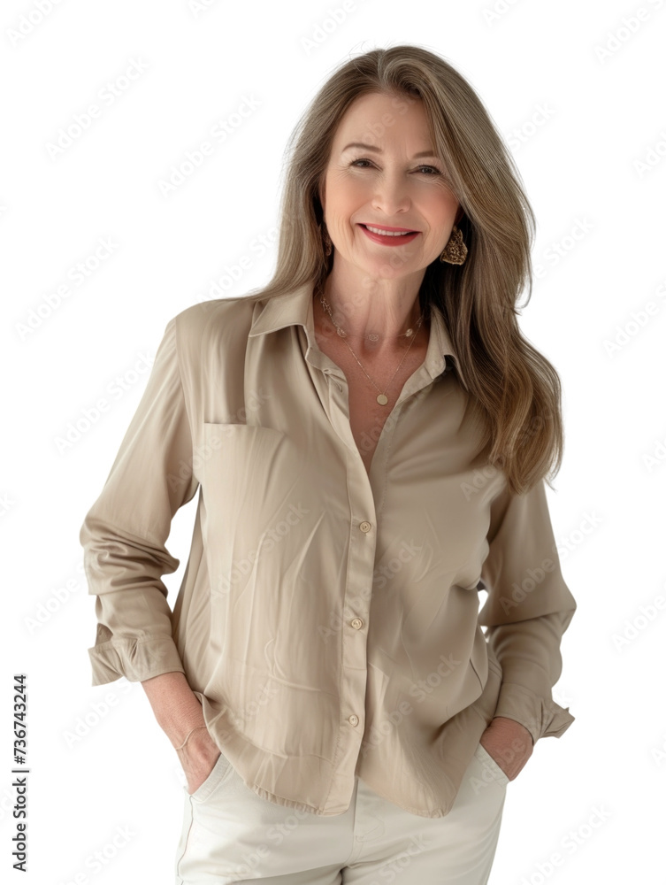 Mature smart looking woman transparent background Mature smart looking woman transparent background