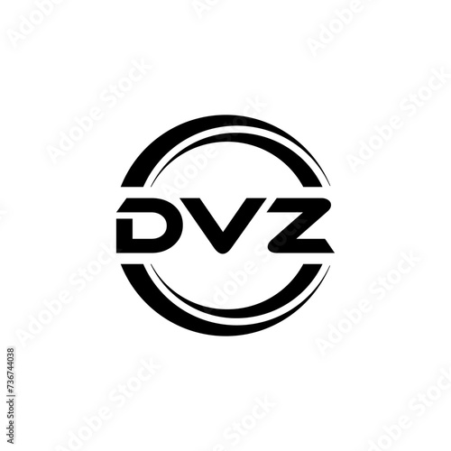 DVZ letter logo design with white background in illustrator  vector logo modern alphabet font overlap style. calligraphy designs for logo  Poster  Invitation  etc.