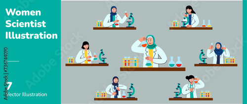 Women Scientist Illustration
