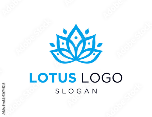 The logo design is about Lotus and was created using the Corel Draw 2018 application with a white background.