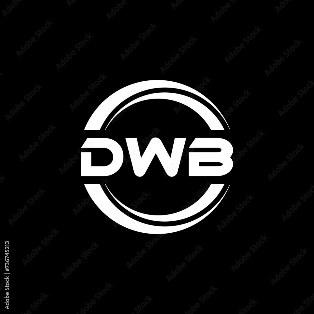 DWB letter logo design with black background in illustrator, vector logo modern alphabet font overlap style. calligraphy designs for logo, Poster, Invitation, etc. DWB letter logo design with black background in illustrator, vector logo modern alphabet font overlap style. calligraphy designs for logo, Poster, Invitation, etc.