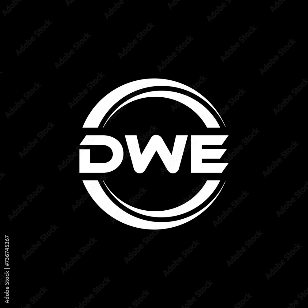 DWE letter logo design with black background in illustrator, vector logo modern alphabet font overlap style. calligraphy designs for logo, Poster, Invitation, etc. DWE letter logo design with black background in illustrator, vector logo modern alphabet font overlap style. calligraphy designs for logo, Poster, Invitation, etc.