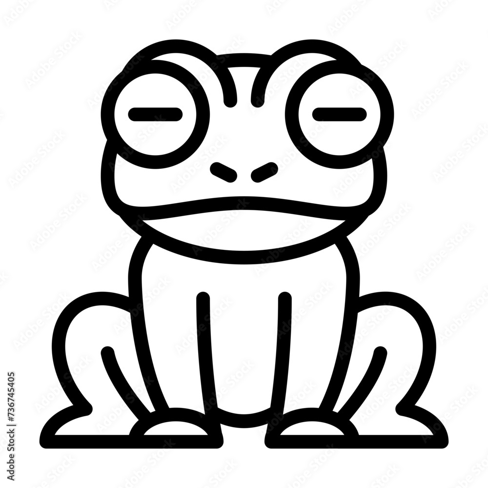 Fototapeta premium frog line icon