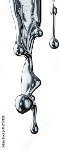 Silver color Drip, PNG image