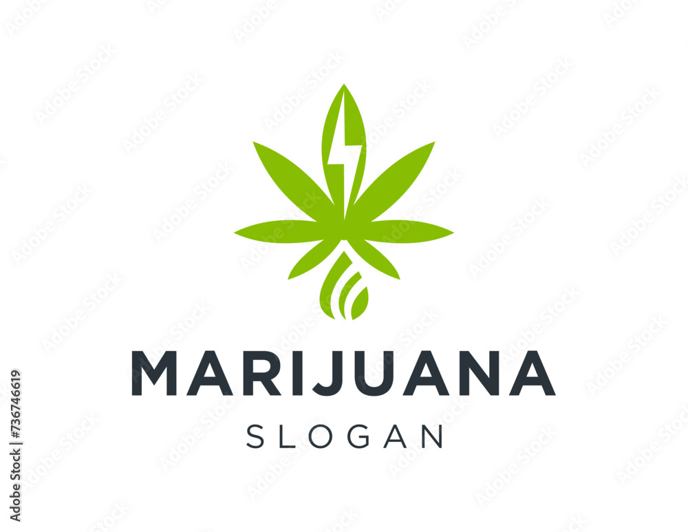 The logo design is about Marijuana and was created using the Corel Draw 2018 application with a white background. The logo design is about Marijuana and was created using the Corel Draw 2018 application with a white background.