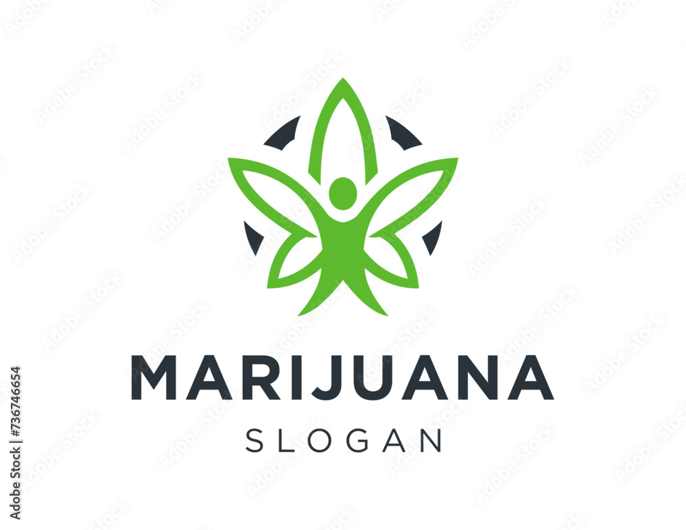 The logo design is about Marijuana and was created using the Corel Draw 2018 application with a white background. The logo design is about Marijuana and was created using the Corel Draw 2018 application with a white background.