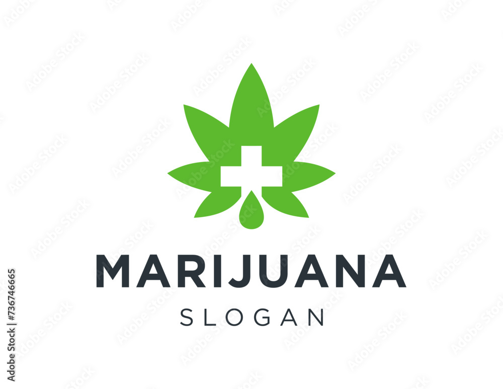 The logo design is about Marijuana and was created using the Corel Draw 2018 application with a white background. The logo design is about Marijuana and was created using the Corel Draw 2018 application with a white background.
