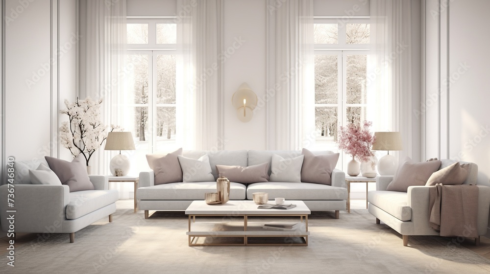 Interior of modern luxurious living room Interior of modern luxurious living room