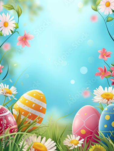 Easter Monday poster design, , realistic, HD, copy space - generative ai