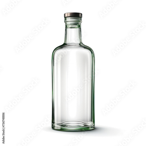 a clear glass bottle on transparency background PNG