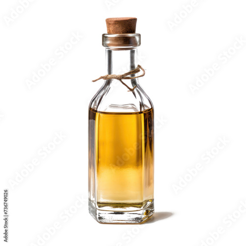 product shot of an german homemade narrow schnapps bottle, studio on transparency background PNG