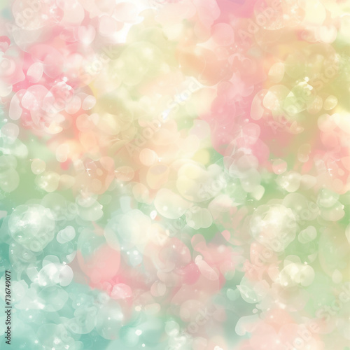 Fresh spring bokeh background, blur, tender flowers, holiday paper