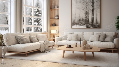 Luxurious living room interior design inspired by elegant palette 