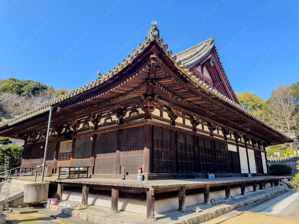 Beautiful view of Taisanji Temple in Matsuyama, Ehime Prefecture, Japan Beautiful view of Taisanji Temple in Matsuyama, Ehime Prefecture, Japan