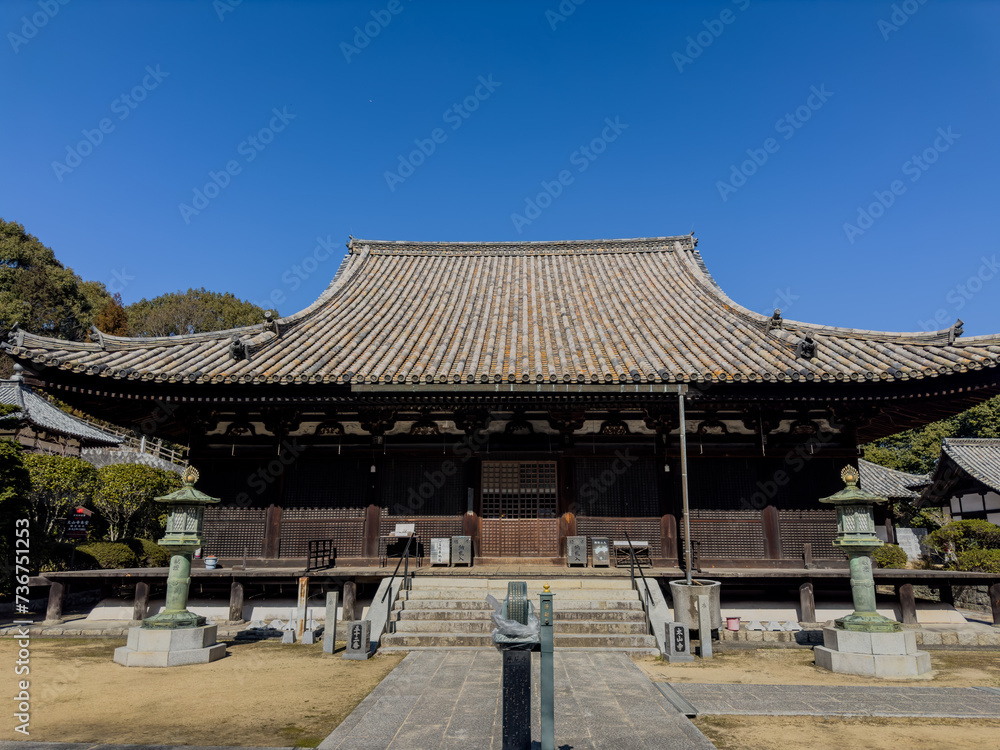 Beautiful view of Taisanji Temple in Matsuyama, Ehime Prefecture, Japan