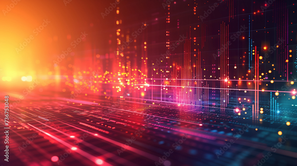 Vector illustration of digital analytics concept Innovative data visualization network, Statistics big data analytics concept, digital futuristic background Bright illuminated neon dark design Vector illustration of digital analytics concept Innovative data visualization network, Statistics big data analytics concept, digital futuristic background Bright illuminated neon dark design