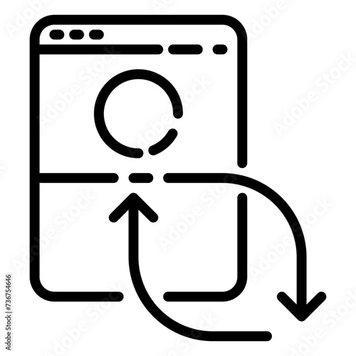 Refresh icon, line icon style