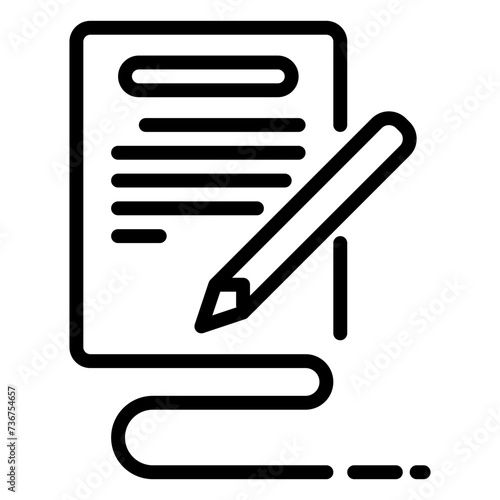 Edit icon, line icon style