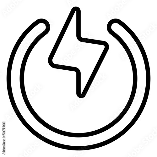 Power On icon, line icon style