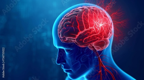 A stroke or a brain attack. occurs when something blocks blood supply to part of the brain or when a blood vessel in the brain bursts. In either case, parts of the brain become damaged or die