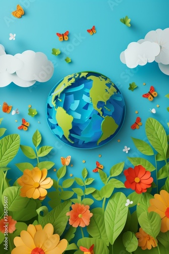 World environment day  Earth day. The global impact of individual actions to protect our planet. Environmental consciousness and inspire to contribute towards a sustainable and eco friendly future