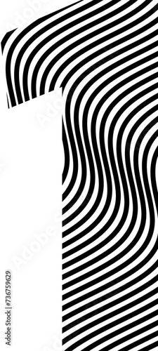 Abstract Monochrome Wave Pattern Font Number 1