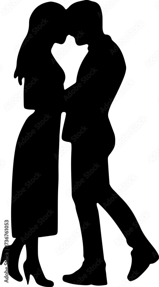 Love Silhouette Vectors for Valentine design set Love Silhouette Vectors for Valentine design set