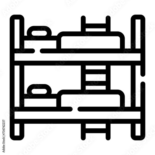 bunk bed Line Icon